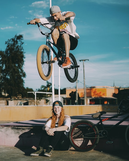 person playing bicycle in Charata Argentina