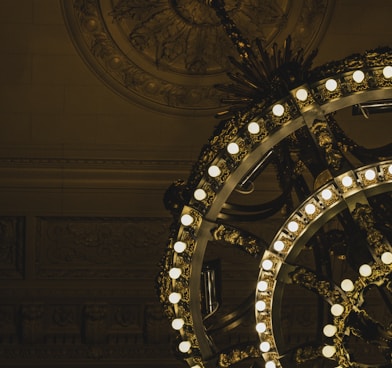 angle view of chandelier