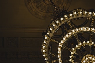 angle view of chandelier