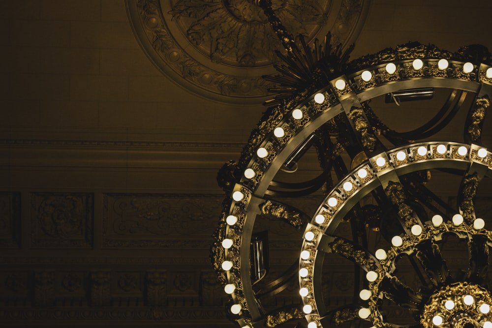 angle view of chandelier