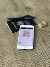 showing application of fintech like bar code and bit coin