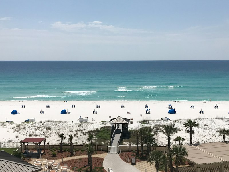 Aerial view of the Panama City Beach coastline