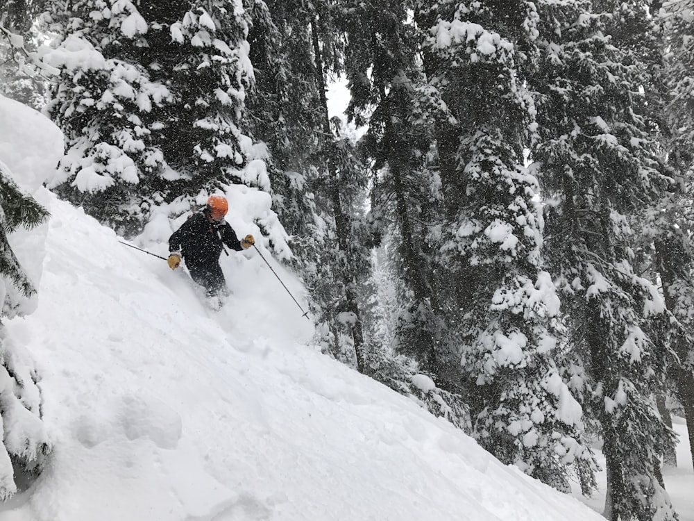 person skiing during daytime