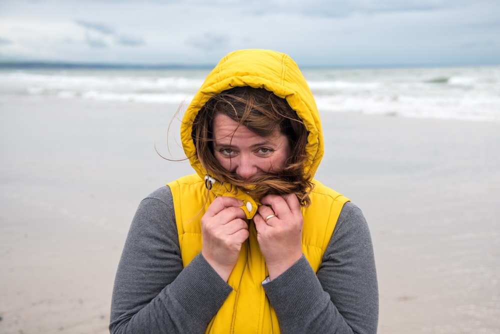 woman standing near seashore