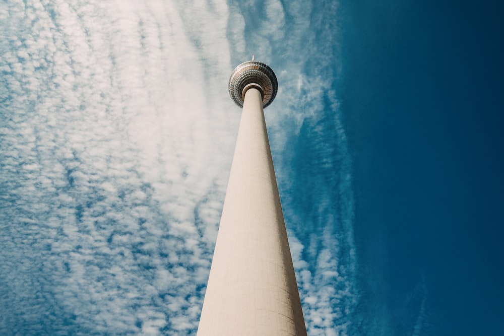 gray steel post under sky