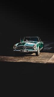 green Mercedes-Benz coupe