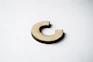 brown wooden letter c decor