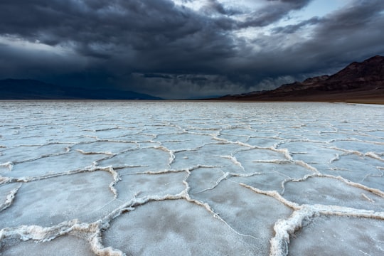 gray soil in Badwater Basin United States