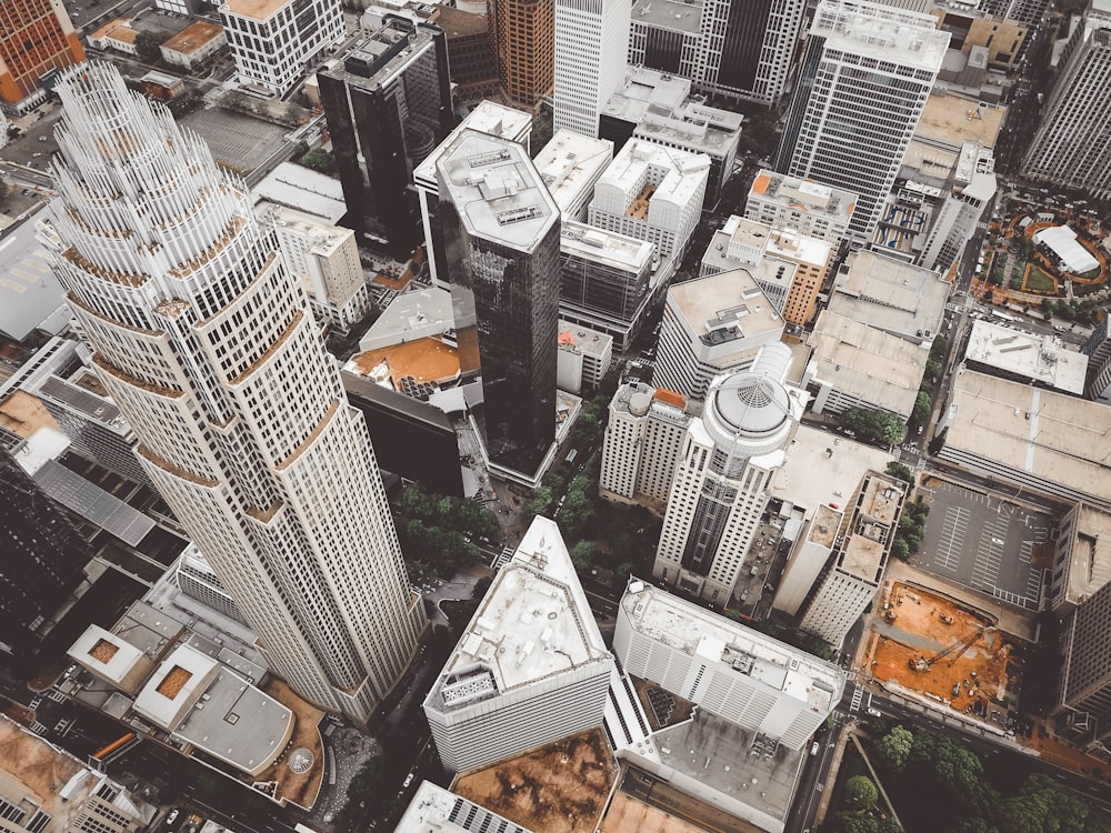 Vue aérienne des bâtiments