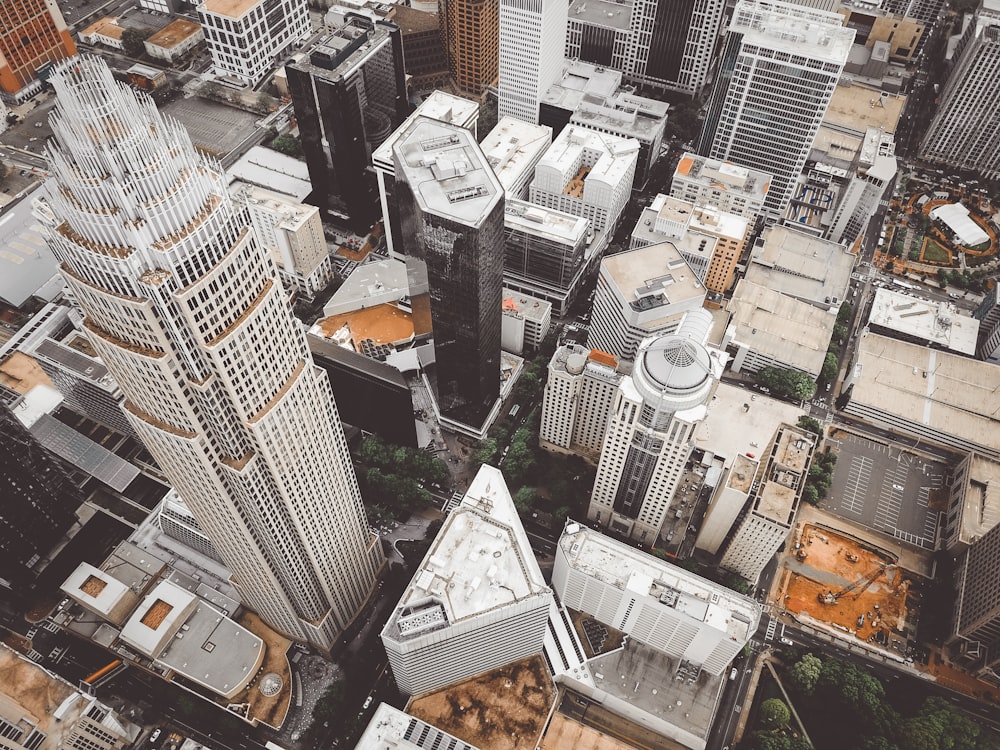 aerial view of buildings