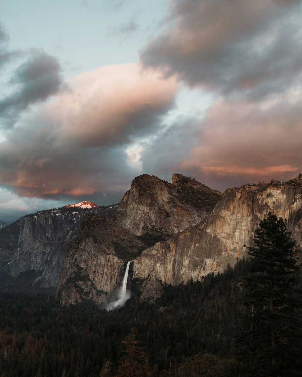 falls on mountain