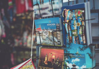 selective focus photography of cards