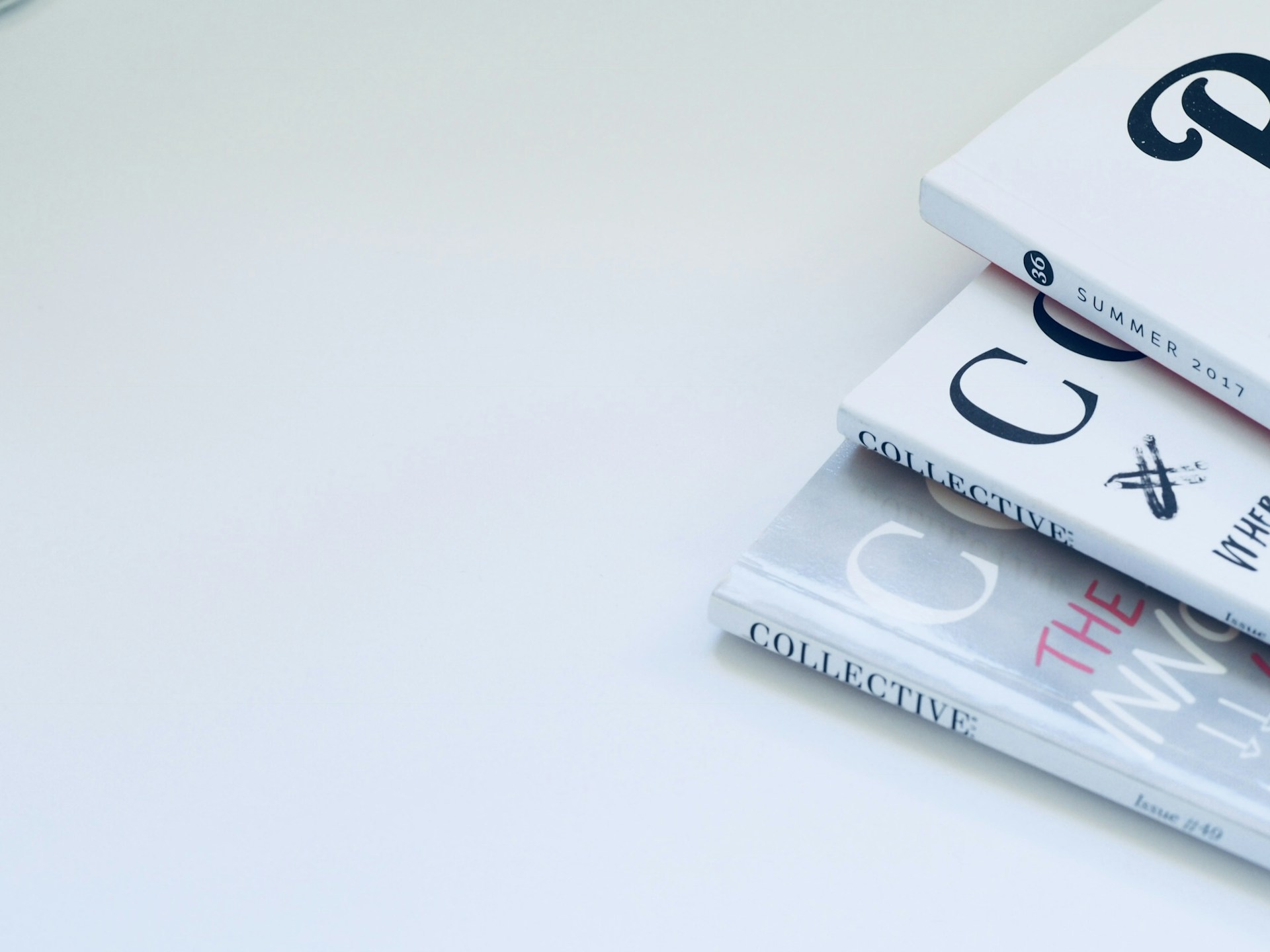 three books on surface
