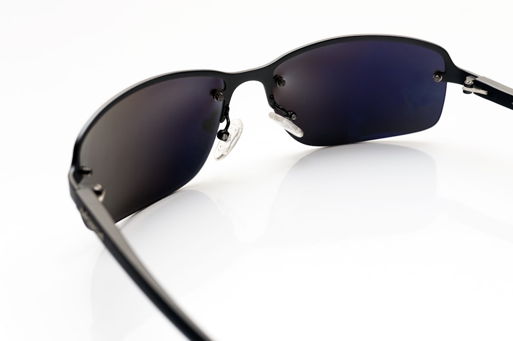 black sunglasses in white background