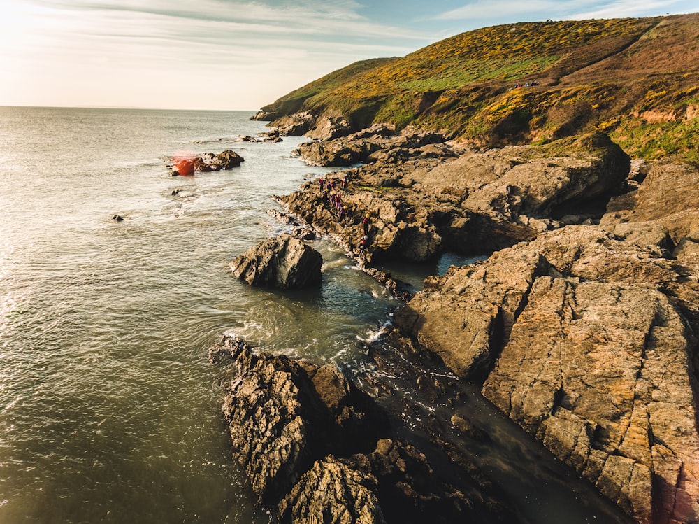 waves crashing rocks