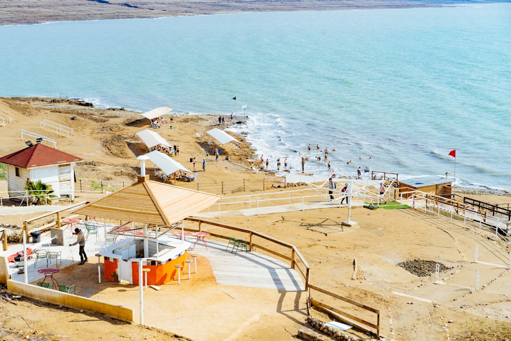 aerial photography of seashoreduring daytime