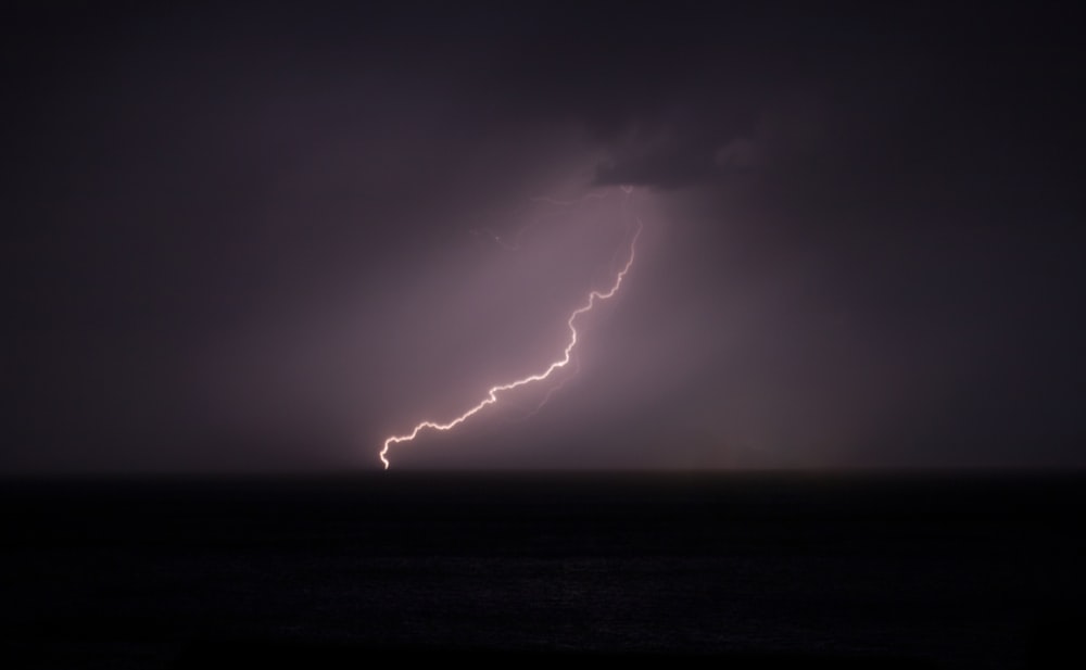 lightning during nighttime