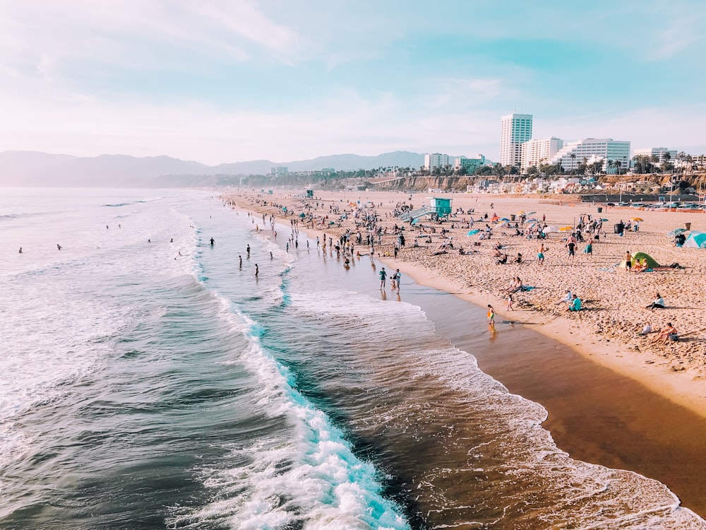 people at the beach