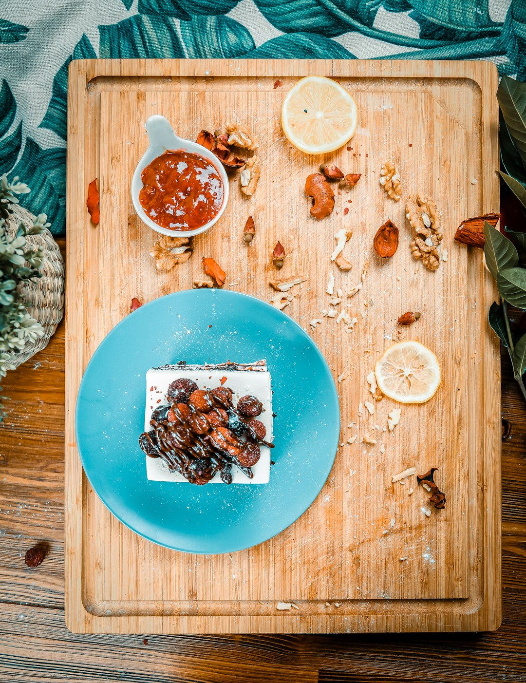 brown wooden tray