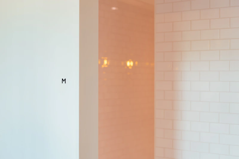 minimal white bathroom interior