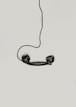 black corded telephone