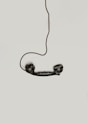 black corded telephone