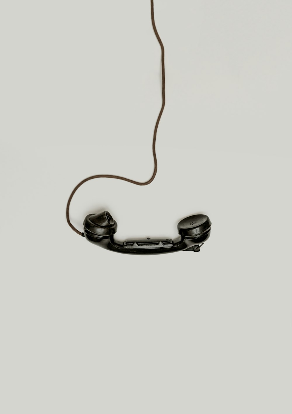 black corded telephone