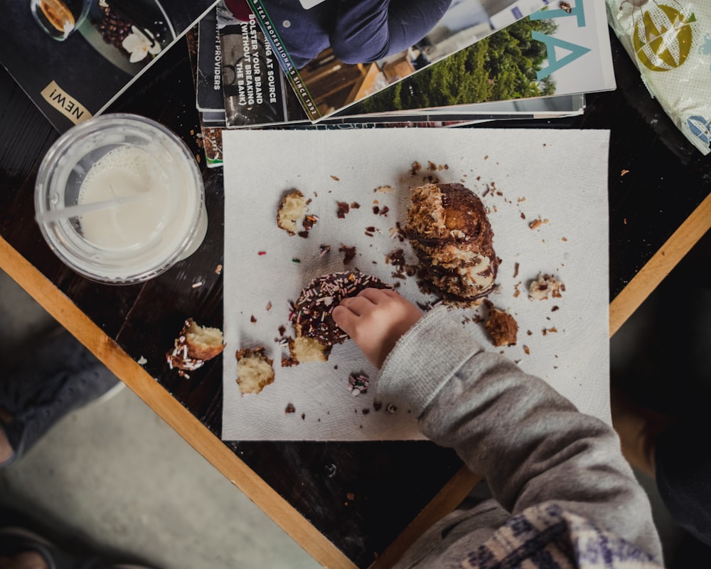 child eating desert