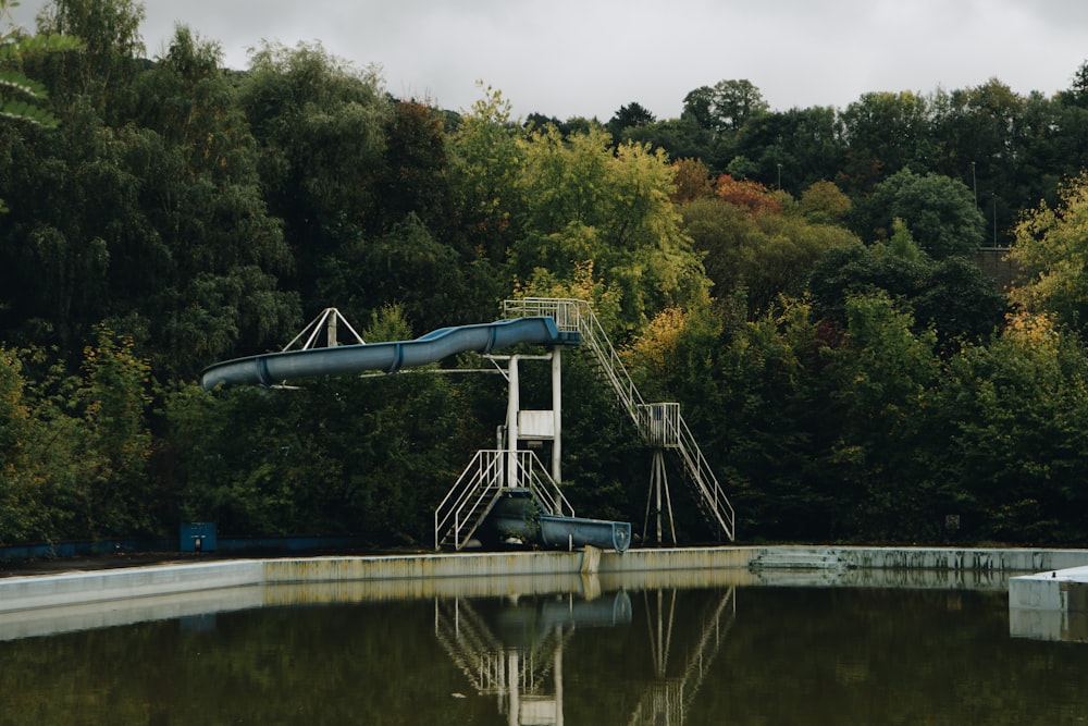 slide leading towards pool