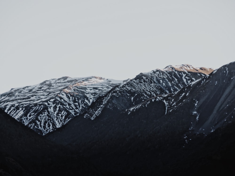 mountain covered by snow