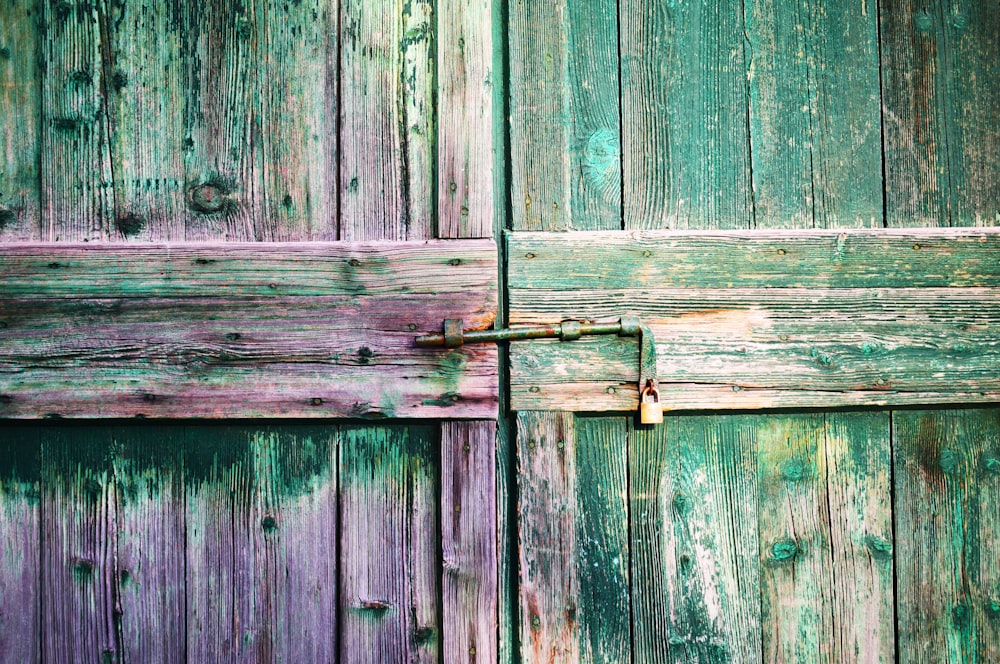 green wooden gate