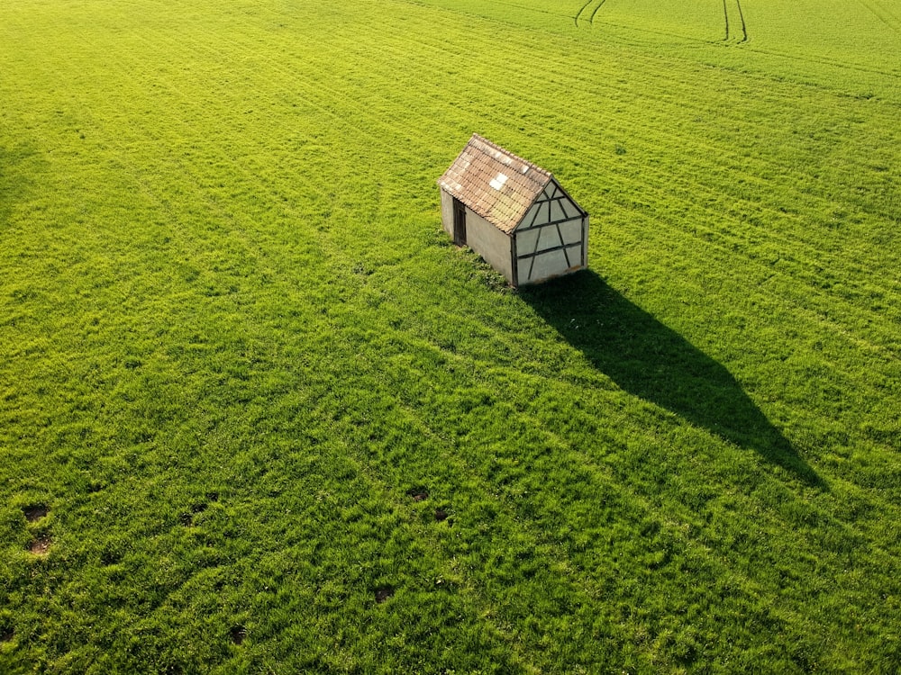 grey house on meadows