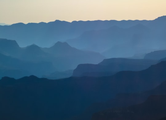 landscape photograph of mountain ranges in Grand Canyon National Park United States