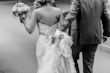 grayscale photography of wedding couple