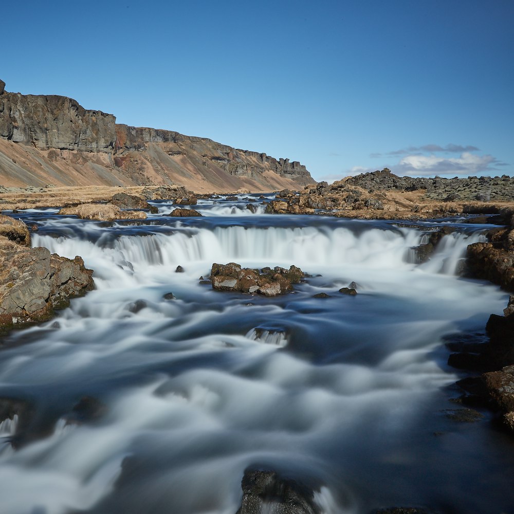 landscape photo of waterfalls