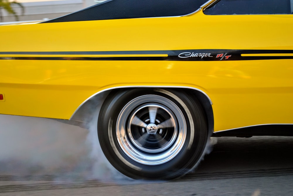 yellow Dodge Charger