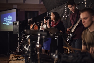 band performing on stage