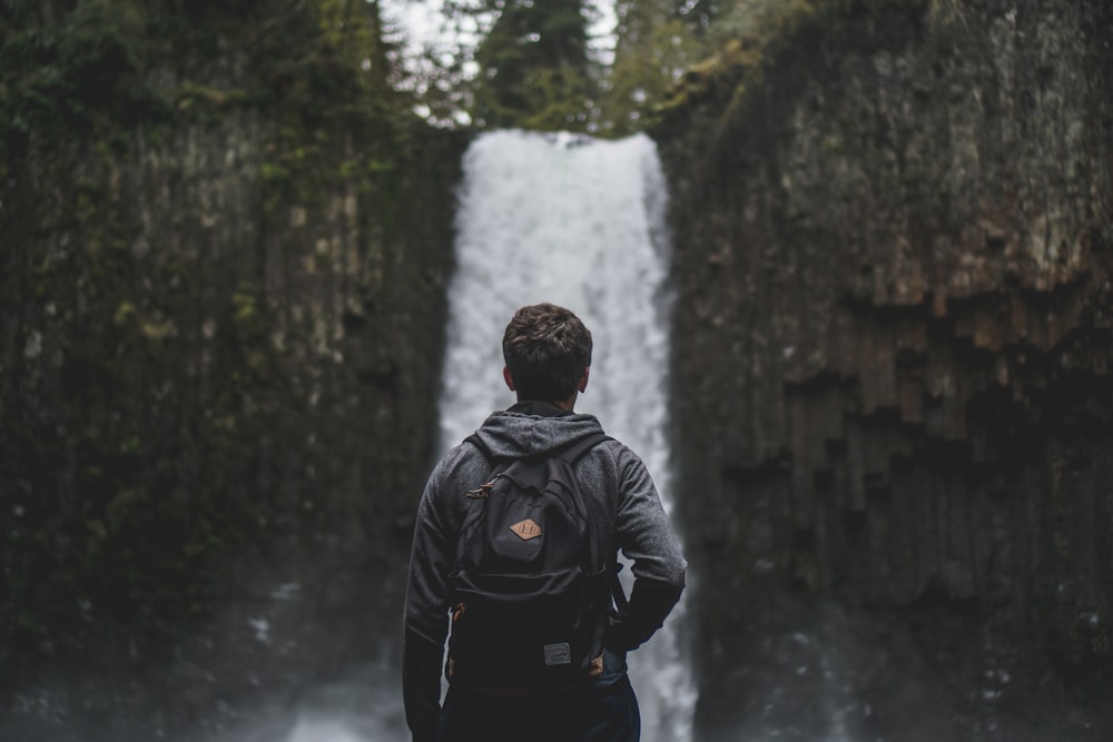 man facing backwards