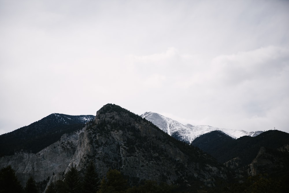 mountain covered with snow