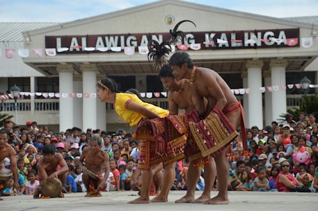 Students participating in a cultural event showcasing their talents.