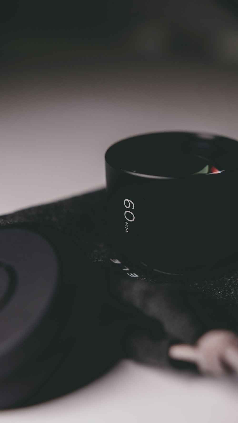 a camera lens sitting on top of a table