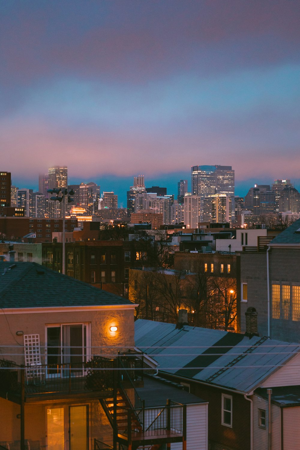 city during golden hour