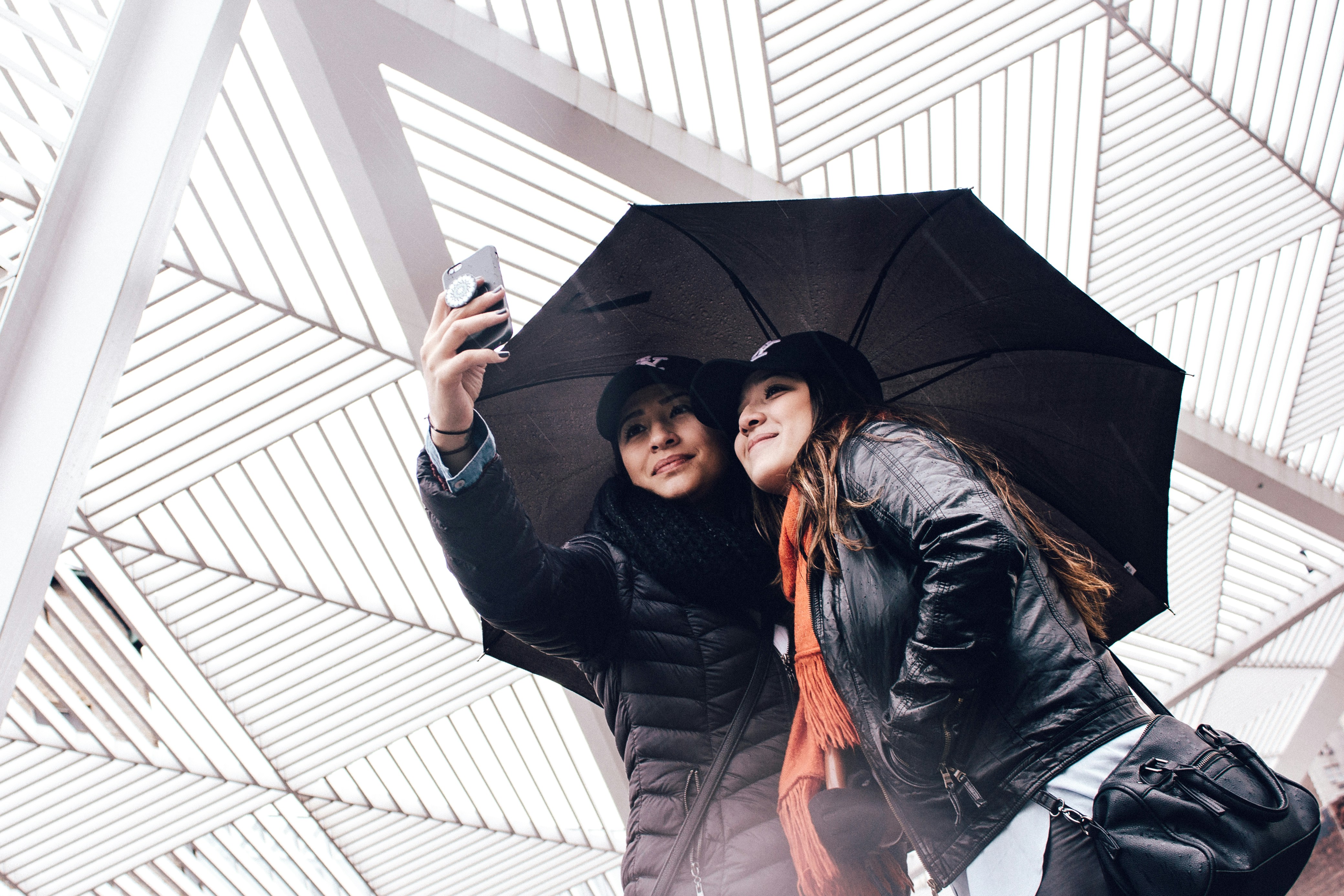 selfie in the rain in nyc