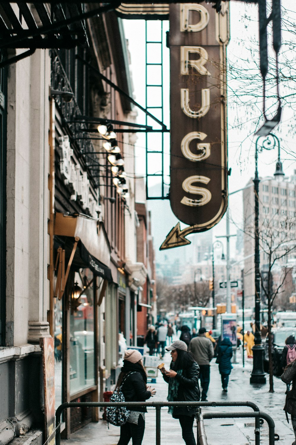 Drugs street signage