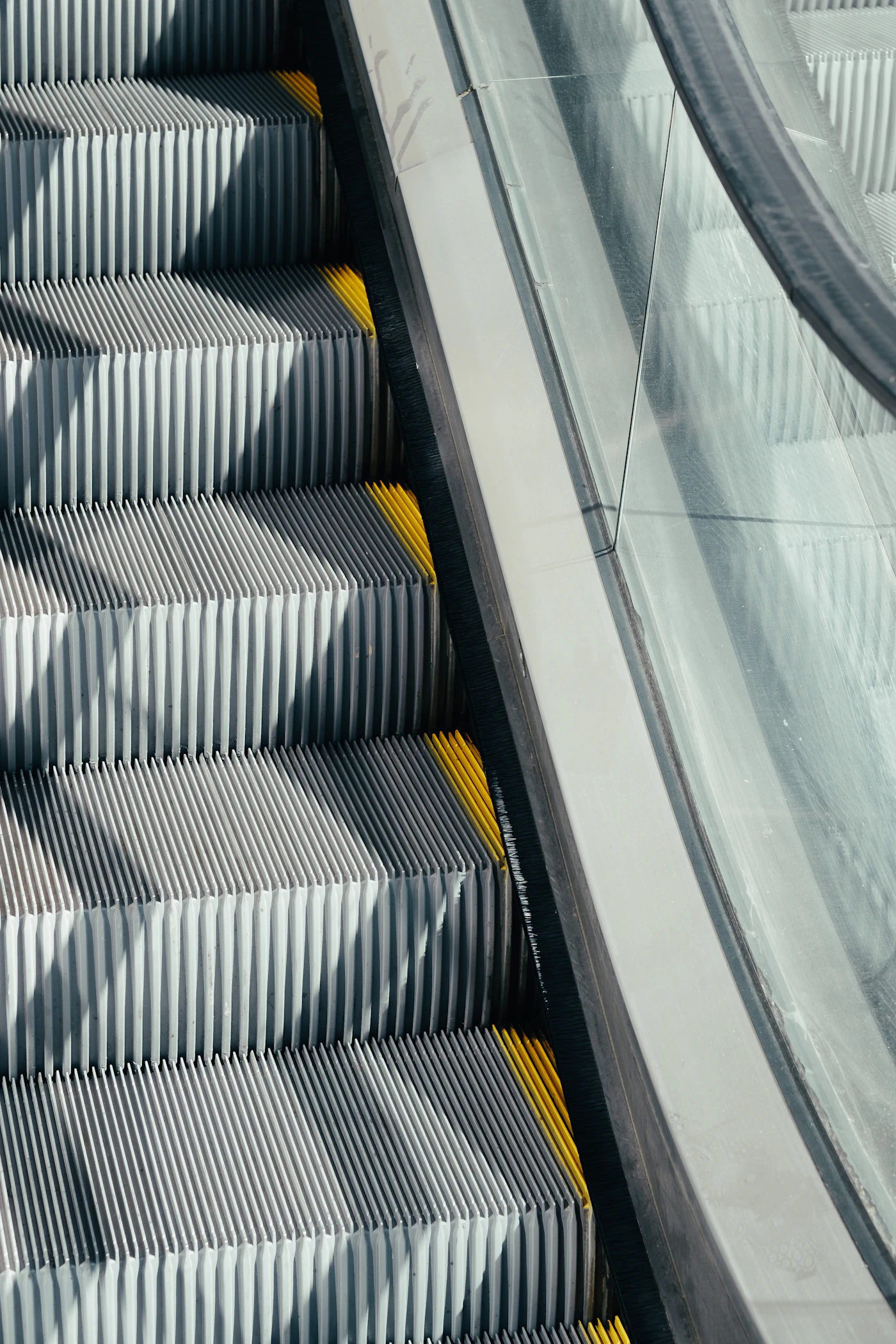 Escalator inside a modern building