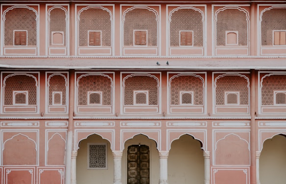 pink painted temple
