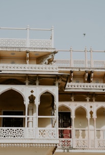 photo of white concrete mansion