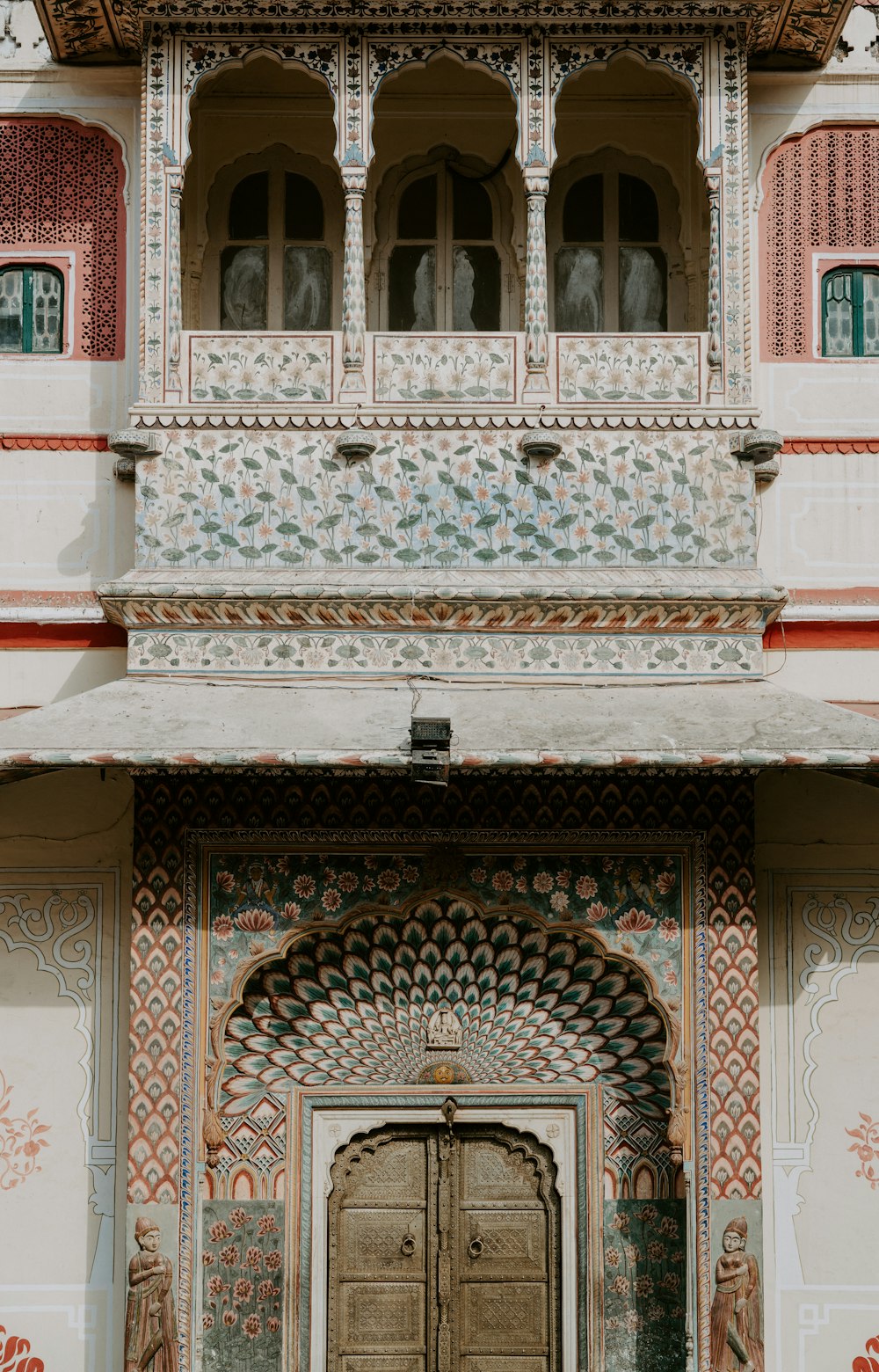 photo of brown wooden door