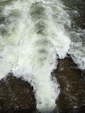 Close-up of a detailed OpenFOAM simulation mesh showing fluid flow patterns.