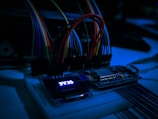 closeup photo of circuit board